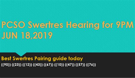 Monthly Hearing – PCSO SUERTRES HEARING (SWERTE).